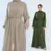 Voya Muslim Set Of Good Quality Women's Solid Color Two-piece Set, With Sleeveless Long Skirt On The Inside And Jacket On The Outside_ecoleips.com