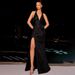 Yj24311 Summer New Sexy Split Skirt Fashion Style V-Neck Hanging Neck Fine Flash Dress For Women_ecoleips.com