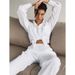 Spring Summr Nw Long Slv Shirt High Waist Straight Pants Womn Loos Casual Elgant Two-Pic St 2025 Fashion_ecoleips.com