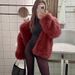 Women’s Leopard Print Faux Fur Coat – Long Lapel Winter Jacket, Imitation Fox Fur, S-XXXL_ecoleips.com