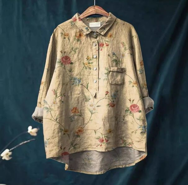 Women's Animal Print Long Sleeve Shirt, Oversized Hawaiian Style Button Down Shirt, Stretchy Polyester Casual Blouse For Women_ecoleips.com