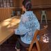 Women's Loose Casual Lace Patchwork Denim Jacket Fashion American Style Clothing_ecoleips.com