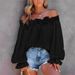 2024 Early Spring Hot-Selling New Elegant Style Casual Ruffled Off-Shoulder Long-Sleeve Shirt For Women_ecoleips.com