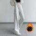 Women's Clothing High-Waisted Cargo Pants Slimming Tapered Wide Leg Straight Leg Casual Sports Plus Size Winter Style_ecoleips.com