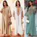 Verve AB417 2025 Autumn Winter Muslim Fashion Women's Embroidered Rope Robe Arabic Dress_ecoleips.com