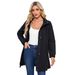 Women's Lightweight Water-Resistant Hooded Trench Coat With Detachable Hood, Long Sleeve Casual Jacket For Spring & Fall, Loose Fit Travel Windbreaker_ecoleips.com