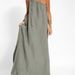 Women's Clothing Fashion Oblique Shoulder Asymmetric Slit Dress_ecoleips.com