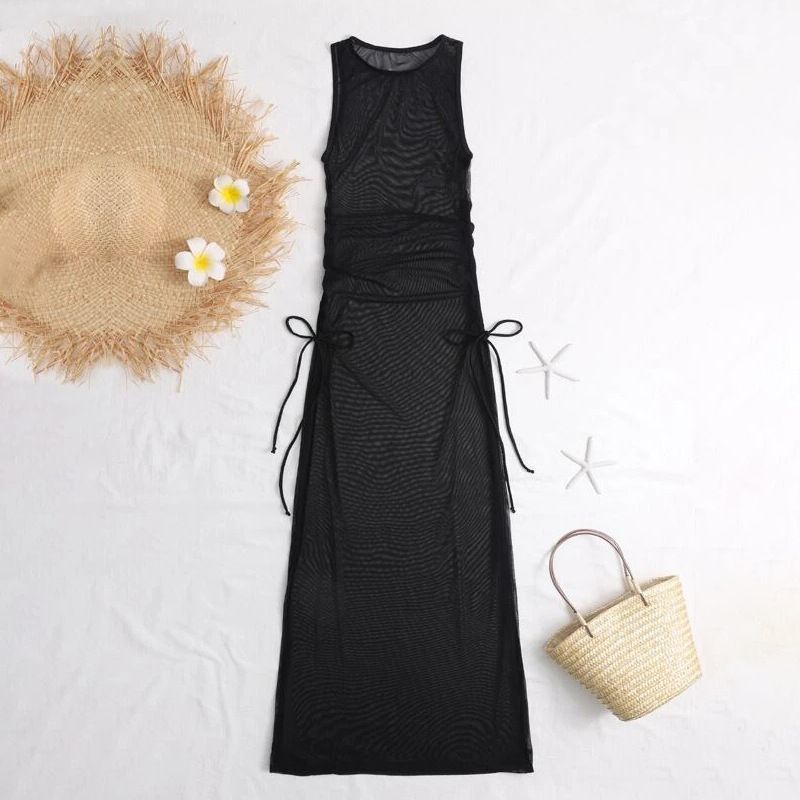 Women's Clothing New Swimsuit Bikini Three Piece Set Sexy Multi Color Mesh Blouse Beach Swimsuit_ecoleips.com