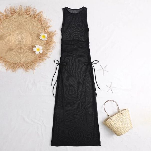 Women's Clothing New Swimsuit Bikini Three Piece Set Sexy Multi Color Mesh Blouse Beach Swimsuit_ecoleips.com