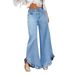 Women's Clothing Trendy Wide-Leg Jeans For Women – Light Blue, Mid-Rise, Non-Stretch & Street Style – XS To XL_ecoleips.com