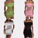 Women's Clothing Women's Elastic Pleated Off-Shoulder Strapless Dress Style Mesh Patchwork Hollow Out Design Slim Fit_ecoleips.com