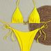 Women's Clothing Sexy Nylon Bikini Swimsuit 3-Piece Cross-Over Style Fit Summer Swimwear_ecoleips.com