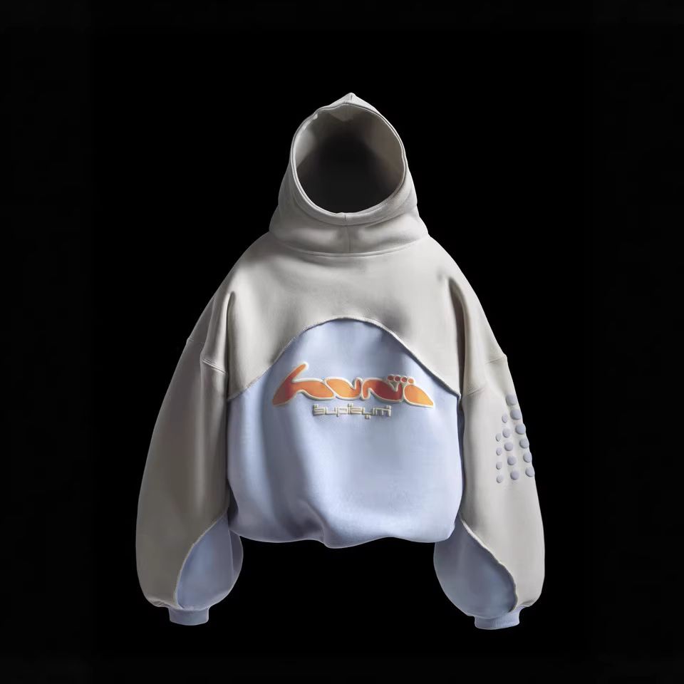 Women's American Trendy Casual Streetwear Hoodie Color Blocking Lettering And Foam Print Wholesale_ecoleips.com