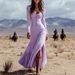 European And American Cross-Border New Vintage Western Style Button Ruched Sleeve Sexy Long Dress_ecoleips.com