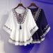 Women's Clothing Design Retro Slim Mid Length Loose Tops_ecoleips.com