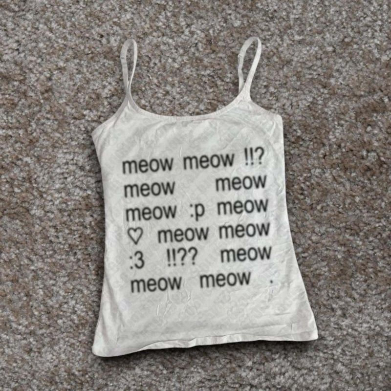 Harajuku Y2K Tops Vintage Punk Letter Print Casual Cute Tops Gothic Streetwear Women Sleeveless Sling Crop Tops 2000s Emo Girls_ecoleips.com