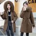 Women's Winter Parka Coat With Detachable Inner Lining, Thickened Warm Jacket, Slim Waist Design, Plus Size Available In Multiple Colors_ecoleips.com