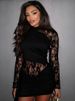 JULISSA MO Patchwork Sexy See Through Lace Ribbon Women Dress Round Neck Long Sleeve Dress Autumn Slim Elegant Party Club Dress_ecoleips.com