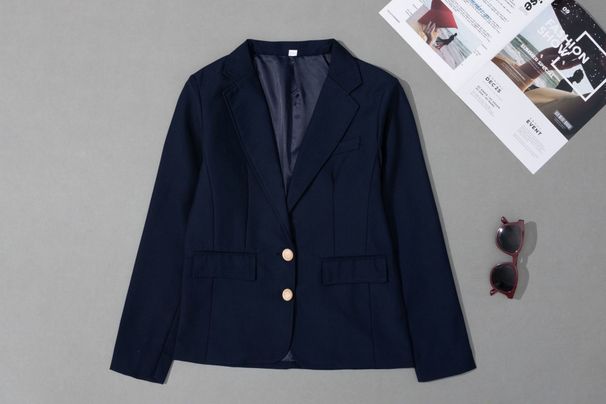 JK Suit Elegant Small Blazer Two-Button Jacket For Petite Girls Soft Girl School Uniform Wholesale_ecoleips.com