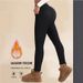Women’s Fleece-Lined Leather Trim Leggings – Winter Warm Stretch Pants (S-XXL, Black/Grey/Navy/Burgundy)_ecoleips.com