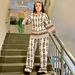 Plus Size African Style Two-Piece Set Long Sleeved Collared Printed Cardigan And Wide Leg Trousers American Style Women's Clothing_ecoleips.com