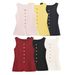 Trendy Knit Vest With Gold Buttons – Versatile Layering Piece For Women (Multiple Colors)_ecoleips.com