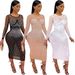 Women's Clothing Diamond Long Sleeve Dress Night Club Wear_ecoleips.com
