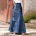Women's Fashion Loose Fit Midi 2025 Casual Long Skirt_ecoleips.com