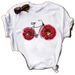 European And American Cross-border Foreign Trade Wholesale Floral Bicycle Print Round-neck Plus-size Short-sleeve_ecoleips.com