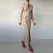 2026 New Spring Women's Clothing, Cross-Border European And American Dress, Elegant Buttoned Printed Polka Dot Slit_ecoleips.com