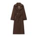 New European And American Style Simple Classic Lapel Double-breasted Woolen Coat_ecoleips.com