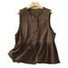 Women's Clothing new loose and slimming round neck ruffled niche design top_ecoleips.com
