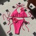 Women's Clothing Drawstring Strap Split Swimsuit Bikini Bikini_ecoleips.com