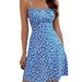 In Stock 2025 New Spring-summer Slim-fit Floral Backless Strap Short Dress Sexy European And American Fashion_ecoleips.com