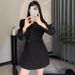 Women's Clothing Women's Suit Jacket Waist Cinching Design Youthful Draped Mid Length Elegant Mature Style_ecoleips.com