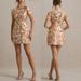 Women's Sparkle Floral Dress - Short Sleeve A-Line Mini Dress, High Waist Party Dress, Lightweight Polyester (Floral Print)_ecoleips.com
