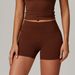 Women's Clothing Sanded Tight Yoga Shorts Women's High Waist Abdomen Fitness Pants Hip Lifting Running Sports Shorts_ecoleips.com