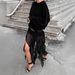 Maillard-Effect Knitwear – Asymmetric Lace Insert Sweater (S-L, 50% Cotton, Office-to-Dinner Versatility)_ecoleips.com