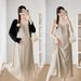 Real Shot New Summer Maternity Camisole Dress Slimming Knitted Long Sleeve Jacket Set_ecoleips.com
