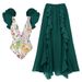 Deep V Floral Floral One-piece Swimsuit For Women_ecoleips.com