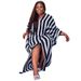 Women's Clothing large size loose sexy fashion temperament striped irregular dress_ecoleips.com