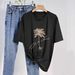Women's Casual Round Neck Short Sleeve T-Shirt Multi-Color American Style Simple Fashionable Sports Top Solid Loose Printed_ecoleips.com