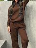 Women's Autumn Winter Hooded Sweatshirt And Straight Leg Pants Set Plus Size Clothing Popular_ecoleips.com