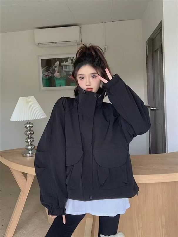 Pocket Design Sense, Women's 2025 New Spring And Autumn Short Loose Casual Sportswear Jacket_ecoleips.com