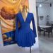 Women's Foreign Trade V-neck Long-sleeve Dress, French Style, Slim Fit, Waist-cinching, Slimming, Pleated Short Dress_ecoleips.com
