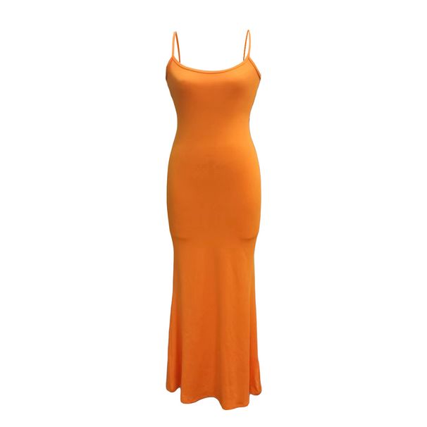 Women's Clothing Peach Pure Desire Slim Peach Hip Sling Long Fishtail Skirt_ecoleips.com