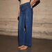 European And American Cross-Border High-Waisted Jeans For Women 2025 Spring New Slimming Wide-Leg Retro Style Elegant_ecoleips.com