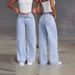 's Popular Embroidered Bow High-waisted Straight-leg Jeans For Women, Slimming, Vintage, Simple, European And_ecoleips.com