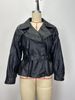 "Designer Cropped PU Leather Jacket For Women Retro Notch Lapel With Adjustable Belt, Wrinkle-Resistant Faux Leather Coat Street Style Essential_ecoleips.com