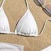 Aria Basics 2025 European And American New Sexy Two-Piece Swimsuit Women's Three-Piece Set Solid Color Bikini Cross-Border In Stock_ecoleips.com